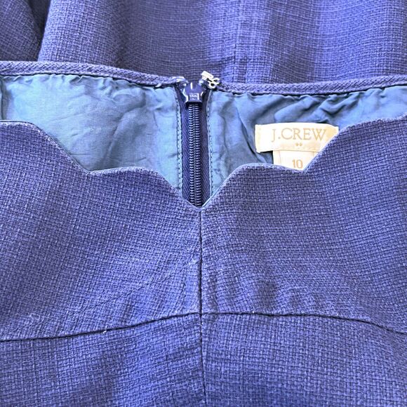 J Crew Factory Blue Dress Adjustable Straps Pockets Size 10 - Picture 5 of 8